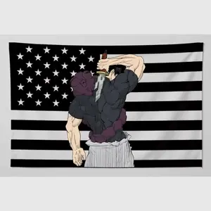 [COLLECTION] Toji Black USA America Flag - Anime Funny Room Merch - Backdrop Tapestry Jujutsu Kaisen Aesthetic - Gift for Toji Wifu Decor Starry tiktokshopspringglowup