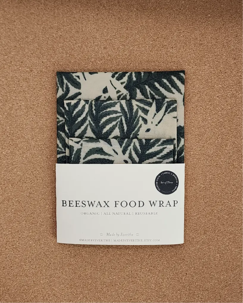 Made by Everithe - Handmade Beeswax Wraps - Reusable, Plastic Alternative for Food Storage