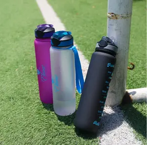 Hiking kettle outdoor sports water bottle yoga Pilates with straw water bottle 1L portable water cup