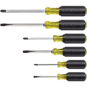 Tools 6-Piece Screwdriver Set, Includes 3 Flathead, 3 Phillips, Comfort, Precision Machined Screwdrivers