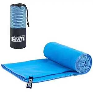 Ultra-Fine Fiber Quick Drying Sports Towel, Ultra-Absorbent Fast-Drying Fitness Towel with Mesh Storage Bag for Basketball, Football, Tennis, Pickleball & Gym Workouts, Lightweight Odor-Resistant Towel for Men & Women #Summervibes