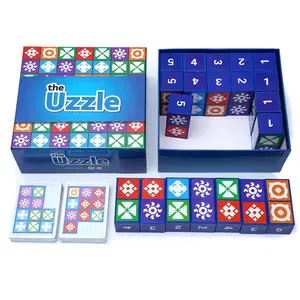 Abstract Pattern Card Game Strategy Matching Puzzle Game Colorful Tile Symbols Fast Fun Tabletop Game Portable Box Family Party Game Brain Teaser Logic Challenge Interactive Deck Game Unique Design Gift Idea