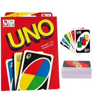 100% Original Mattel UNO Card Game Deck Poker Board Games 112 Playing Card Game Christmas Gift Card Game Games for Kids/