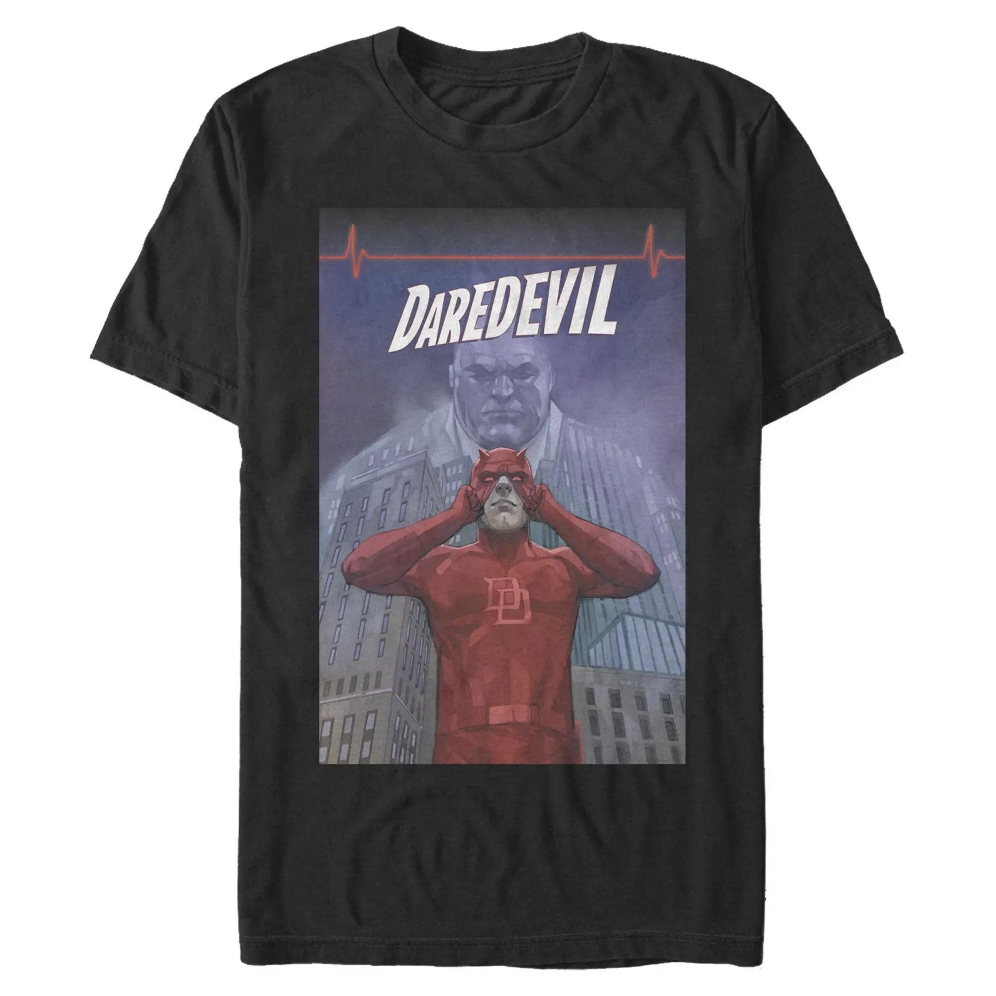 Men's Stylish Short-Sleeve Marvel Daredevil Kingpin Comic Cover T-Shirt, Streetwear Apparel, Fashion Menswear Top, Shortsleeve