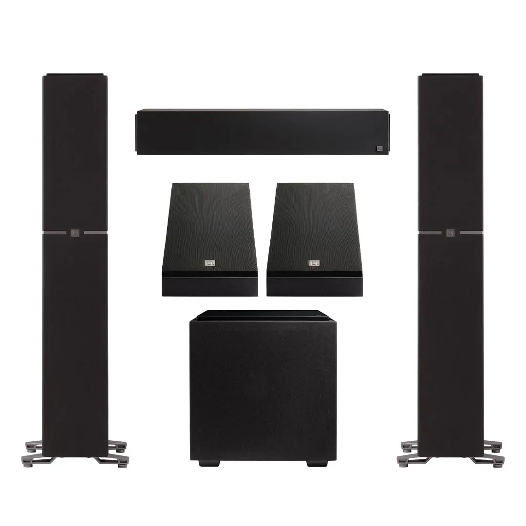 Definitive Technology Dymension 5.1 Channel Audio Surround Sound System - Bundle with 2 DM40 Towers, 1 DM20 Center Channel, 2 DM95 Rear Speakers, 1 DN8 Subwoofer