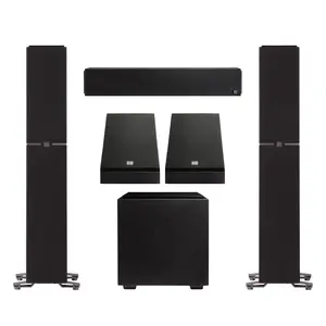 Definitive Technology Dymension 5.1 Channel Surround Sound System - Bundle with (2) DM40 Towers, (1) DM20 Center Channel, (2) DM95 Rear Speakers, and (1) DN8 Subwoofer