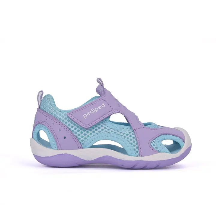 Pediped Kai / Kiki Flex Purple Water Shoes - Light Breathable Grippy Soles for Healthy Foot Development Approved by APMA