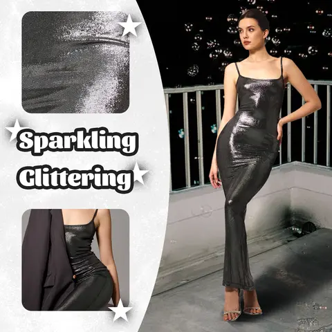 Women's Shining Black Ribbed Fitted Retro Maxi Bodycon Dress - Formal Birthday Wear, Office Work Outfits, Plus Size & Maternity Options, Chic Night Out Attire