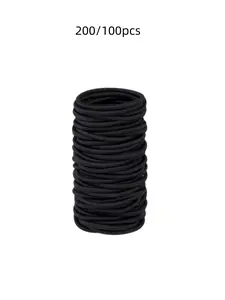 200pcs Multi-Color Elastic Hair Ties, Non-Damaging Ponytail & Braid Holder, Casual Style for All Seasons, Unisex Hair Accessories