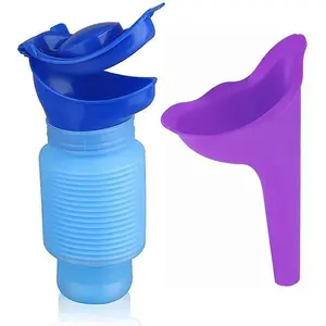 Women's Portable Emergency Urinal, Outdoor Silicone Standing Urinal Set, Leakproof and Easy Clean, Hygienic and Convenient Design