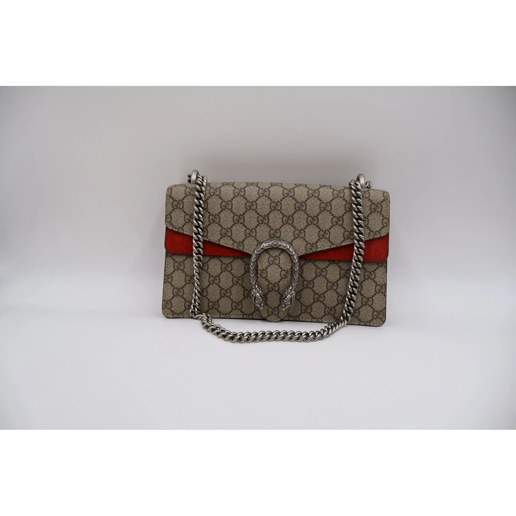 Pre-owned GUCCI suede Shoulder bags GG Supreme Canvas Dionysus Shoulder Bag (JS 8924)