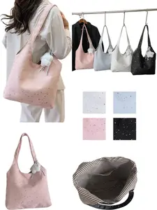 Style High-Value Shoulder Bag, New Large Capacity Student Versatile Underarm Bag, Fashion Commuter Tote, Cute Star Pendant, Casual Handbag