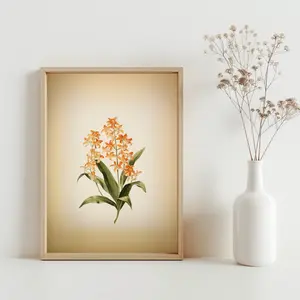 Orchid Wall Art, Vintage Gallery Wall Art, Flower Wall Decoration, Printable Flowers, Vintage Art, Rustic Print, Gallery Prints, Unframed