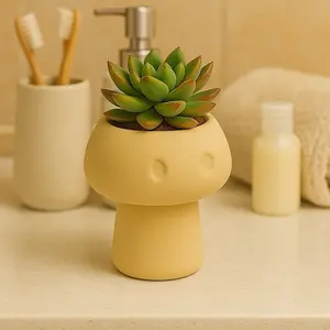 Mini Mushroom Succulent Planter – 4 Inch 3D Printed Pot