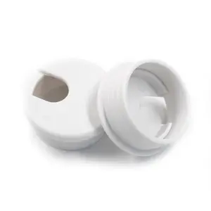 2pcs 1-1/2 Inch Desk Grommet Plastic White Cable Hole Cover for Wire Cord Organizing Office Computer Desk