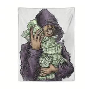 [LUCKI Rapper Tapestry] LUCKI American Flag Tapestry | Easy Hang, Durable, Ideal for Man Caves, Dorm Decor, Outdoor Parties, No Electricity Needed, Perfect Gift for Men & Women