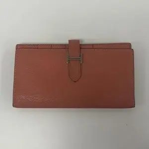 Pre-owned HERMÈS Leather Small Leather Goods Hermes Rosy Chevre Bearn Wallet IB26020377