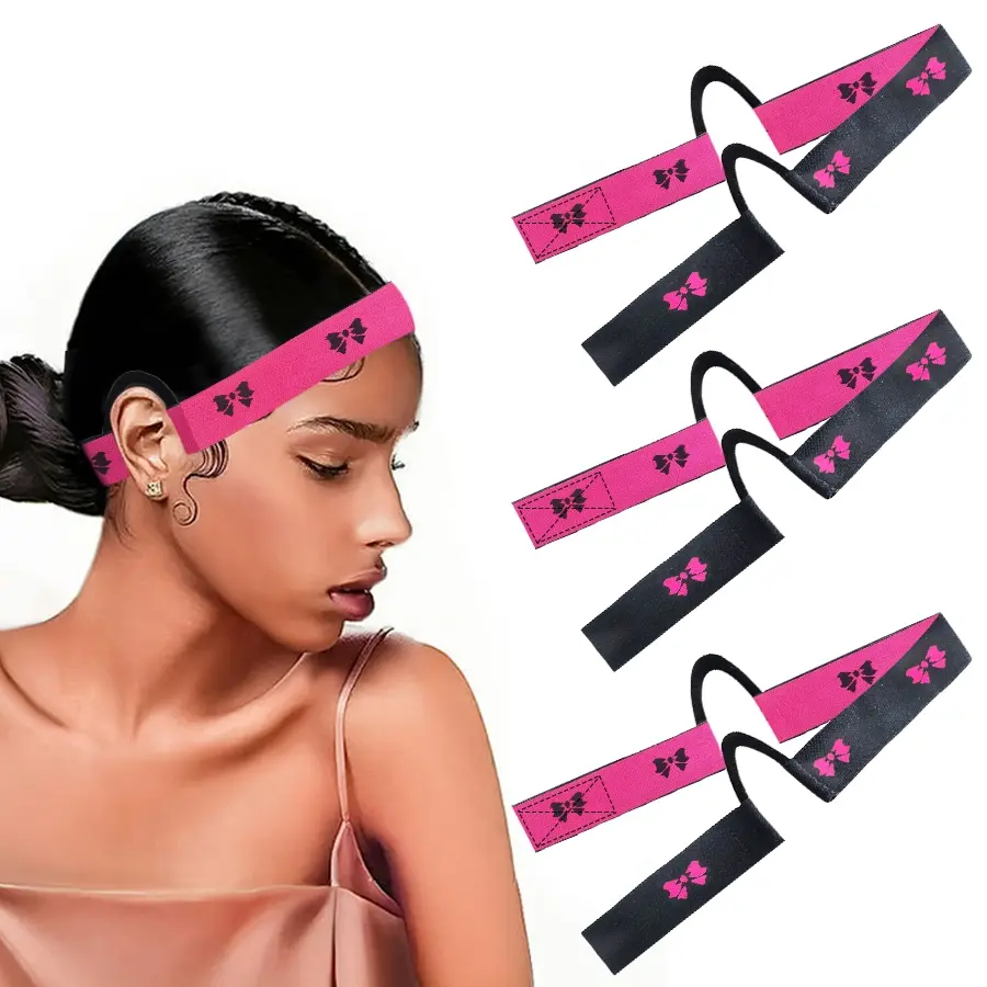 3 Counts Lace Melting Bands, Elastic Bands for Wigs, Edge Wrap to Lay Edges, Ear-Free Elastic Wig Band for Lace Front Wigs, Zero Ear Pressure Melting Edge Band