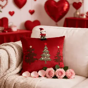 Tree Pattern Pillow Cover, 45x45 Cm Background Design, Perfect for Holiday Decor and Gifts, Durable High-Quality Fabric