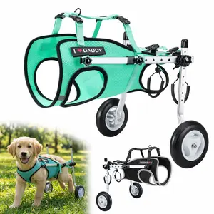 Lightweight Portable Dog Wheelchair with Reflective Strips, Adjustable Pet Wheelchair for Elderly Dogs, Arthritis, Paralysis, Injuries