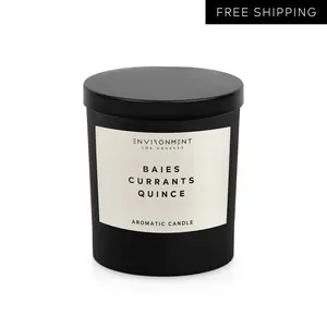 ENVIRONMENT Inspired by Designer Perfume DYPT Baies Candle, 8oz Luxury Coconut Apricot Wax Candles for Home (Baies | Currants | Quince) Home Fragrance Products, 1 Wick Candle, Vegan & Cruelty-Free