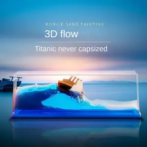 Pirate Ship Fluid Desktop Ornament, Cruise Ship Home Decor, Drift Bottle Desktop Ornament, Birthday Gift, Office Home Decor, Holiday Gift, Boys Favorite Crafts, Craft Ornament