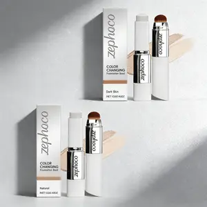 This two-in-one color-changing foundation stick is lightweight, hydrating, and adheres well without sticking. It is a light and thin foundation makeup