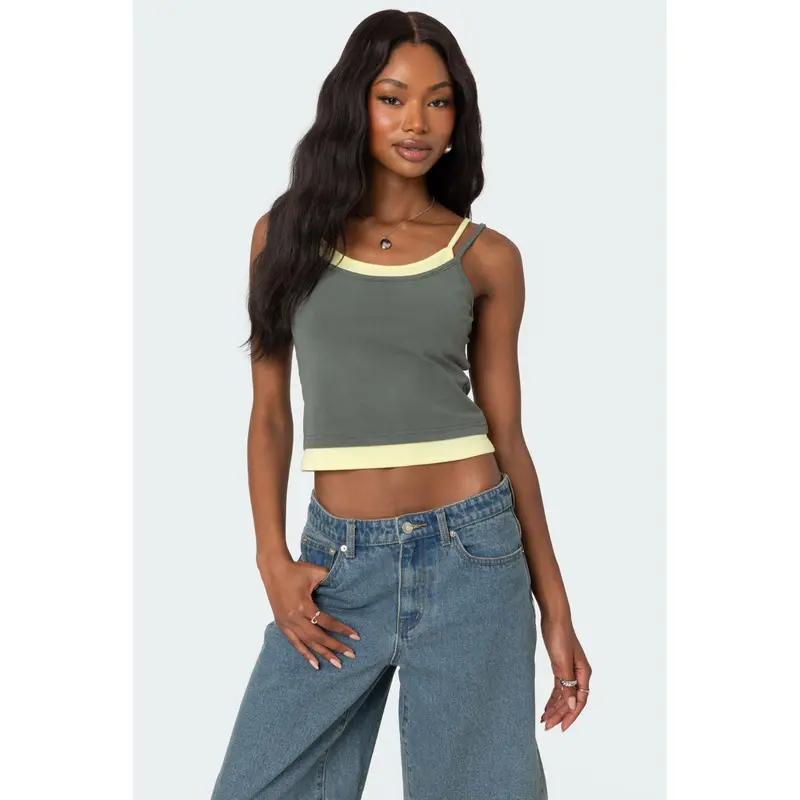layered tank top outfit - TikTok Shop
