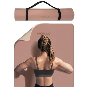 Extra Thick 8mm Yoga Mat – Non-Slip Dual Side  for Home Gym, Pilates & Stretching Includes Carry Strap – Odorless & Eco-Friendly