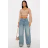 Tall En Route Cuffed Wide Leg Jeans - Medium Wash