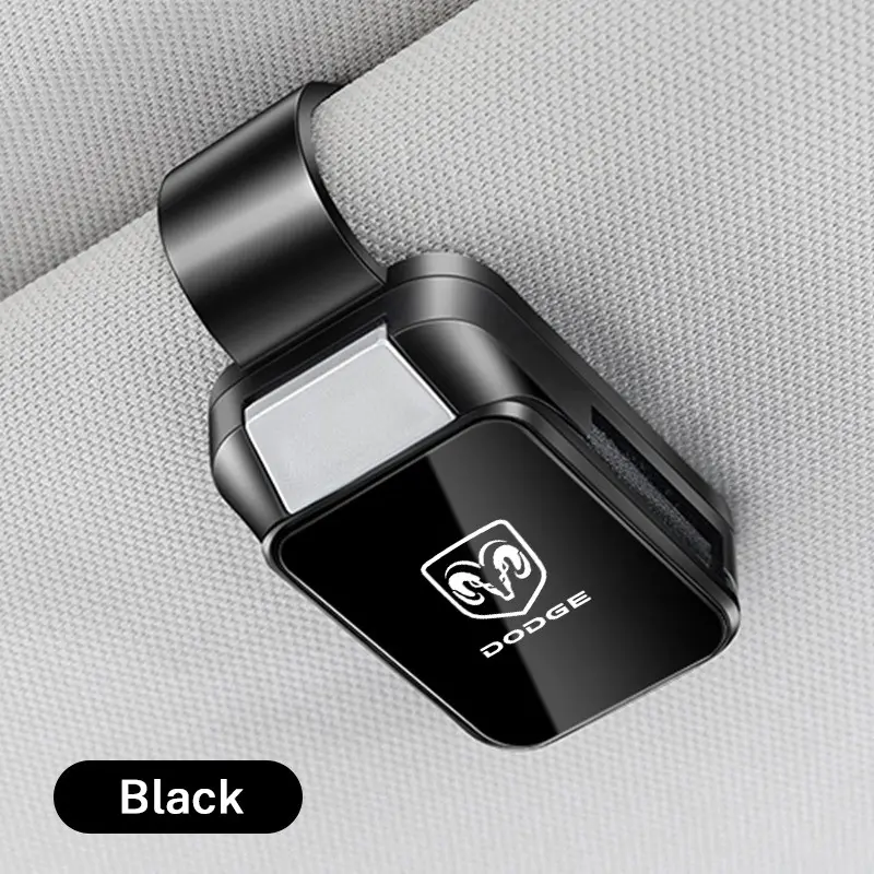 Car Sun Visor Glasses Clips Eyeglasses Storage Holder Auto Interior Accessories Car Organization Accessories For Dodge Ram 1500 Journey Charger Dart Challenger Durango Car Storage Organizers