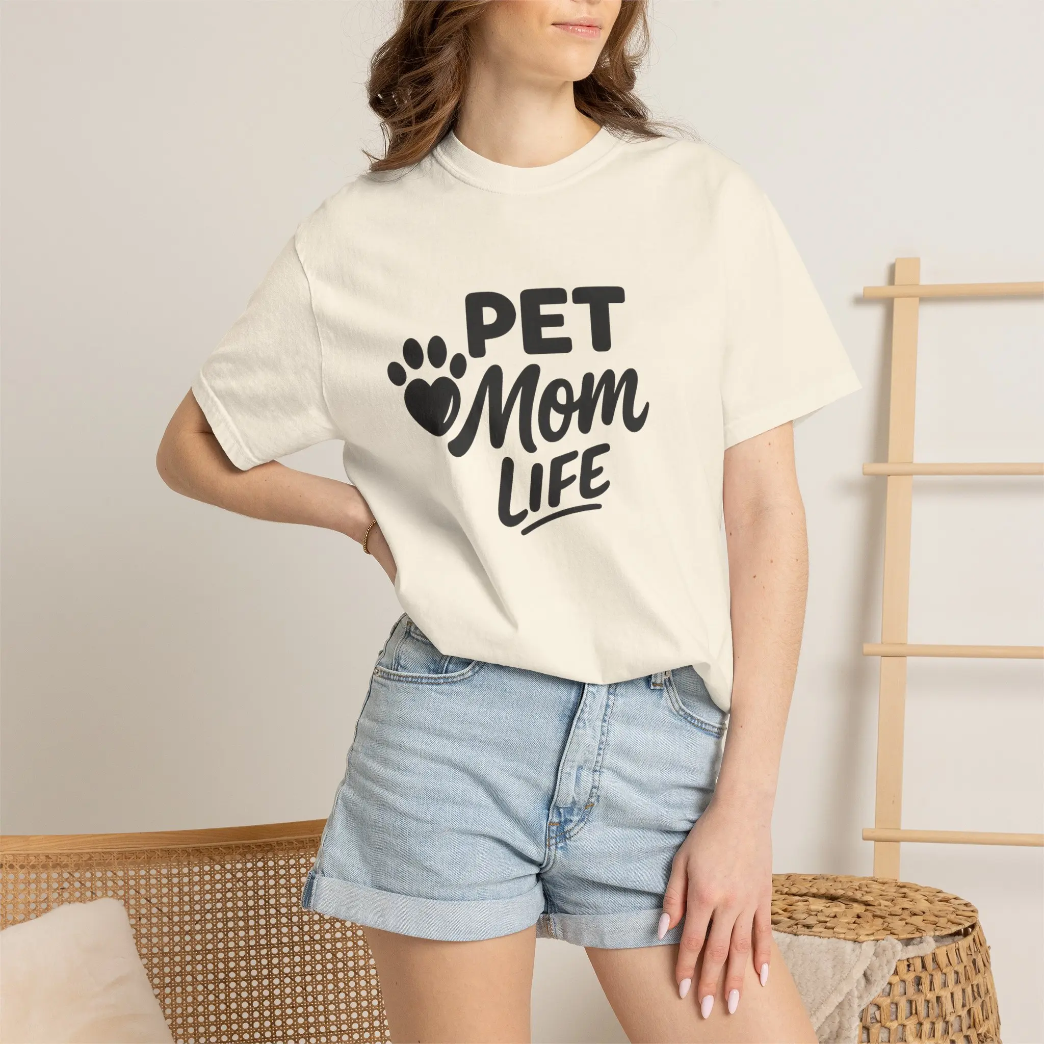 Pet Mom Life - Custom Pet Portrait Style Tee