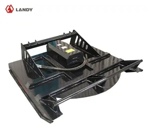 Landy Attachments 65" Skid Steer Hydraulic Heavy Duty Brush Cutter,Brush Hog Attachments, Fits Universal Skid Steer Quick Attach
