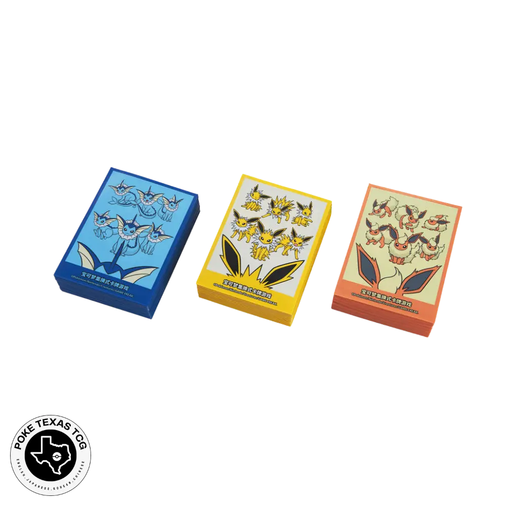 Pokemon Eeveelution Sleeves: Vaporeon, Jolteon, Flareon [Simplified Chinese]