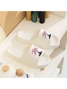 Cherry Blossom Bonsai Tree Slippers Women Men Comfortable Soft Indoor Home Non-slip Floor Slippers Spring Floral Printed House Shoes