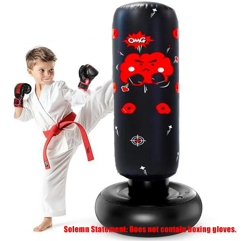 Inflatable Punching Bag for Kids, Standing Boxing Punching Bag Tumble Column for Fitness, Boxing Training Equipment, Martial Arts Training Equipment and Gym Accessory, Boxing Training Gear, Punch Workout Gear, Inflatable Boxing Bags, Christmas Gift