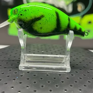 2.5 Squarebill Crankbait - Green and Black Fishing Lure with Realistic Design for Enhanced Catch