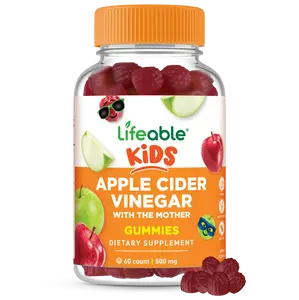 Lifeable Kids Apple Cider Vinegar Gummies with Mother, 500mg, 60 count Lifeable Kids Apple Cider Vinegar Gummies with Mother, 500mg, 60 count