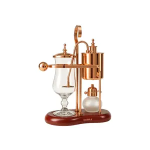 Nispira Vintage Belgian Belgium Luxury Royal Family Balance Syphon Siphon Coffee Maker Copper Color