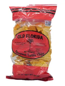 Old Florida Gourmet "Nice N Spicy" Corn Tortilla Chips - Salty Chilis Flavor | Thin & Crispy All Natural Gluten Free Non-GMO Snack No Preservatives,
