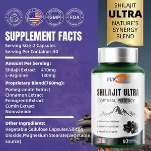 Flynew Optimal Potency Shilajit Ultra 60 Capsules Made in USA with Essential Minerals for Healthy Aging and Immune System Support - Healthcare