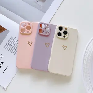 A set of 3 white, pink, purple Rubik's Cube straight edge matte texture, simple hot stamping heart pattern protective phone cases suitable for IPhone XR/11/11 PM/12/12 PM/13/13 PM/14/14 Pro/14 PM/15/15/15 Pro/15 PM/16/16pro/16 PM/17pro/17PM/17Air