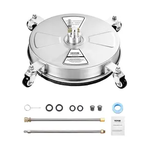 VEVOR 16.5" Pressure Washer Surface Cleaner 4 Wheels Stainless Steel 4000 Max PSI