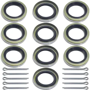 10pack ID 1.719" x OD 2.565" Trailer Axle Hub Wheel Grease Seal with Pin for 3500lb Spindles #     84 RV Axle Dexter Replace 171255 TB 10-19