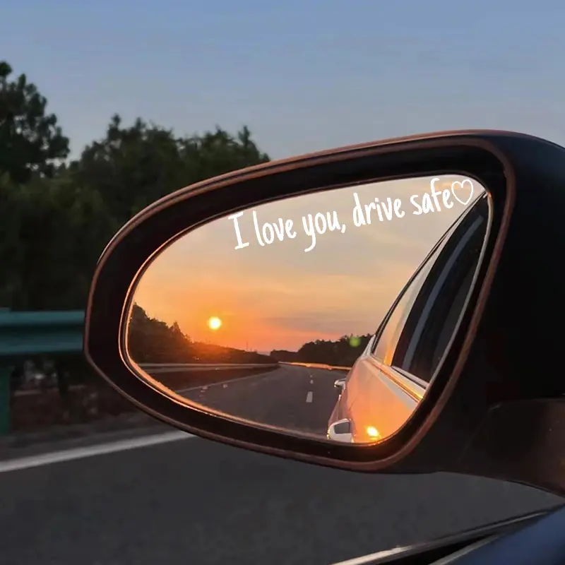12PCS 4Colour I Love You Drive Safe Decal Simple Design for Safe Driving Ideal for Drivers and Car Enthusiasts Vehicle Exterior Decoration Windshield Sticker 10x2cm
