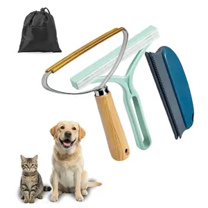 Pet Hair Remover Set 3PCS – Reusable Lint Roller Alternative for Dog & Cat Hair on Furniture & Clothes