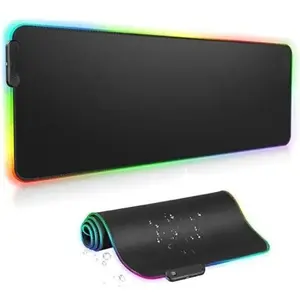 Extra Large RGB Gaming Mouse Pad - 14 Light Modes, Extended Soft LED Mouse Pad, Non Slip Rubber Base, 31.5x12 Inch Computer Keyboard Mousepad Mat for Gaming, Non Slip Mousepad