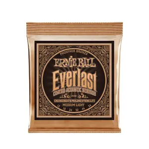 Ernie Ball Everlast Medium Light Phosphor Bronze Acoustic Guitar Strings 12-54