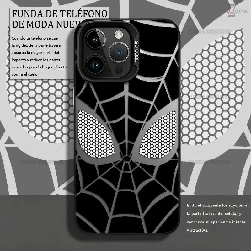 [Copy of] Creative Spider-Man Pattern Phone Case for iPhone 15 Pro, 16, 17 Pro Max, 13, 14 Plus, 12, 11, 17 Air. Shock-resistant, durable and impact-proof protective cover. Available in pink couple design. Compatible with