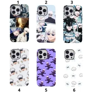 Anime J-Jujutsu Kaisen Gojo Satoru Phone Case Compatible with iPhone X, 11, 12, 13, 14, 15, 16, 17 Series & Galaxy Series